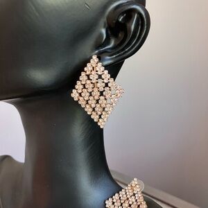 Guess Gold Geometric Statement Earrings